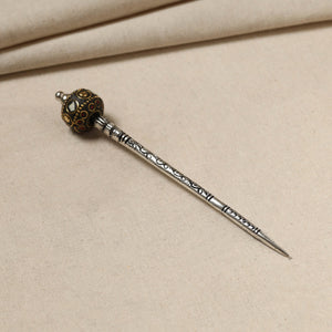 Antique Finish Oxidised German Silver Juda Stick