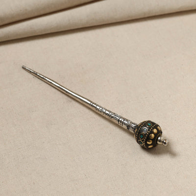 Antique Finish Oxidised German Silver Juda Stick