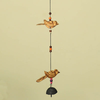 Bird - Hand Carved Khamhar Wood Hanging