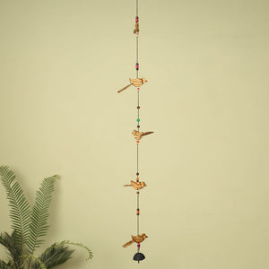 Bird - Hand Carved Khamhar Wood Hanging