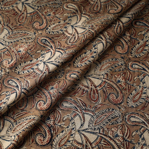 Brown - Kalamkari Block Printed Cotton Fabric