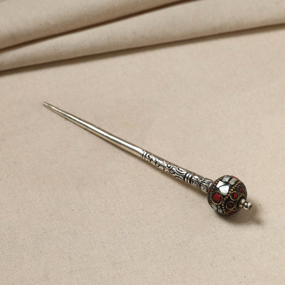 Antique Finish Oxidised German Silver Juda Stick
