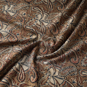 Brown - Kalamkari Block Printed Cotton Fabric