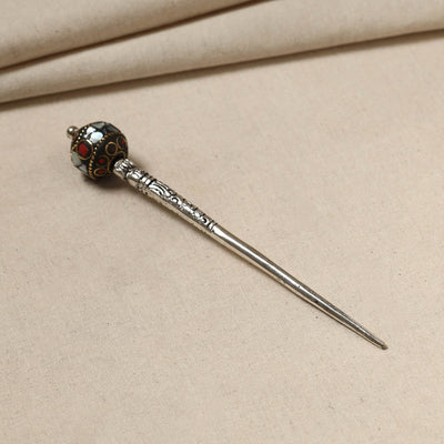 Antique Finish Oxidised German Silver Juda Stick