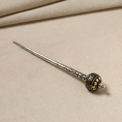 Antique Finish Oxidised German Silver Juda Stick