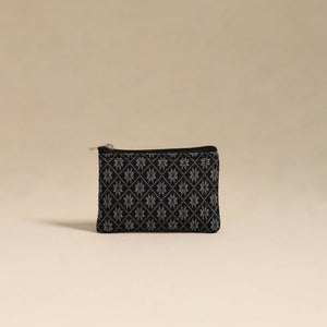 Black - Handmade Quilted Cotton Coin Pouch 21