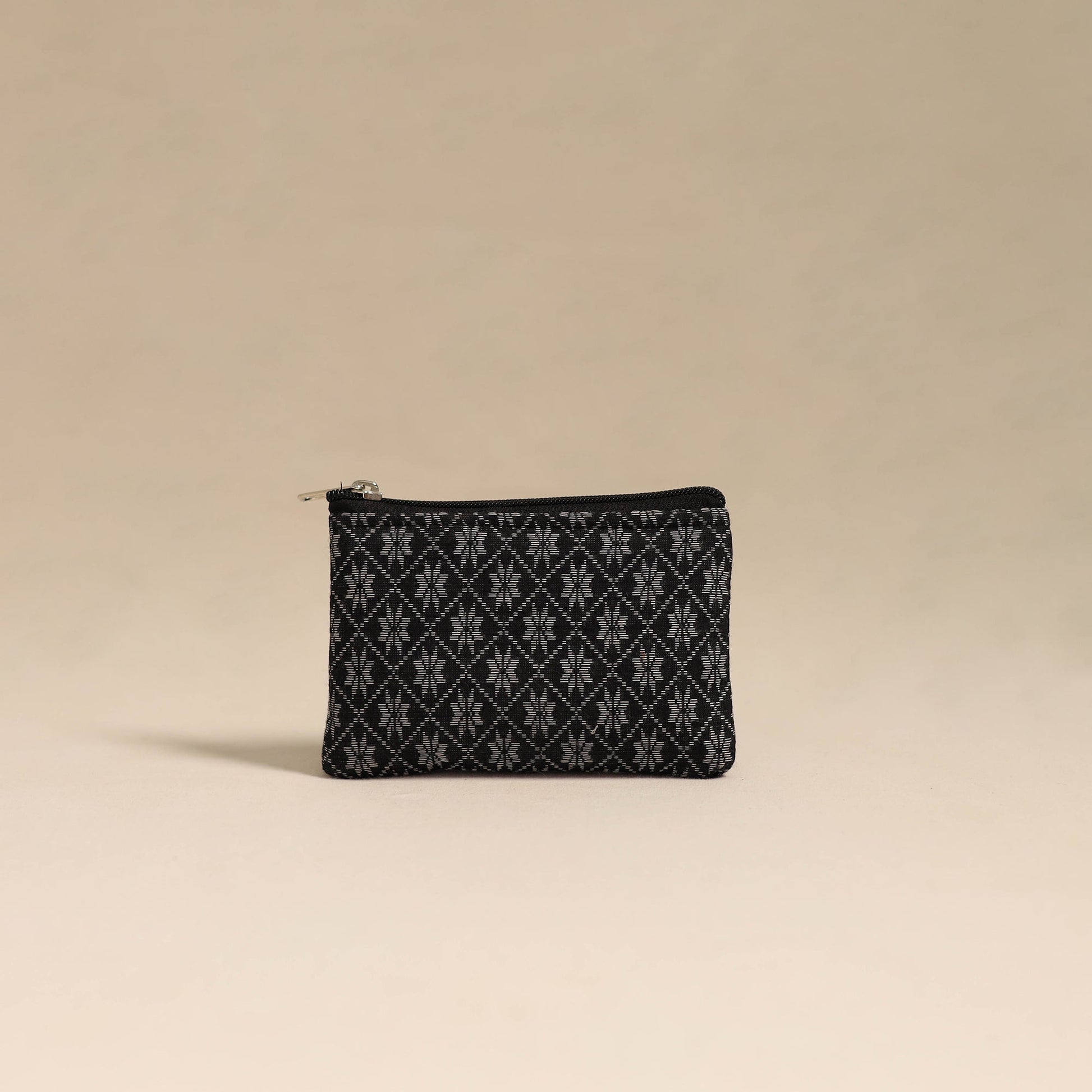 Black - Handmade Quilted Cotton Coin Pouch 21