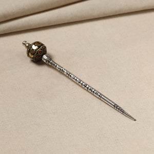 Antique Finish Oxidised German Silver Juda Stick