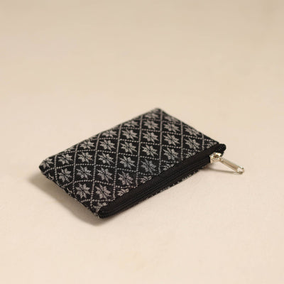 Black - Handmade Quilted Cotton Coin Pouch 21