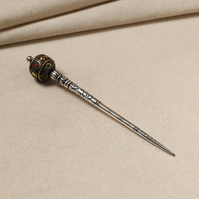 Antique Finish Oxidised German Silver Juda Stick
