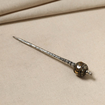 Antique Finish Oxidised German Silver Juda Stick