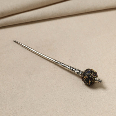 Antique Finish Oxidised German Silver Juda Stick