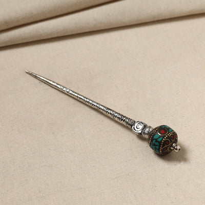 Antique Finish Oxidised German Silver Juda Stick