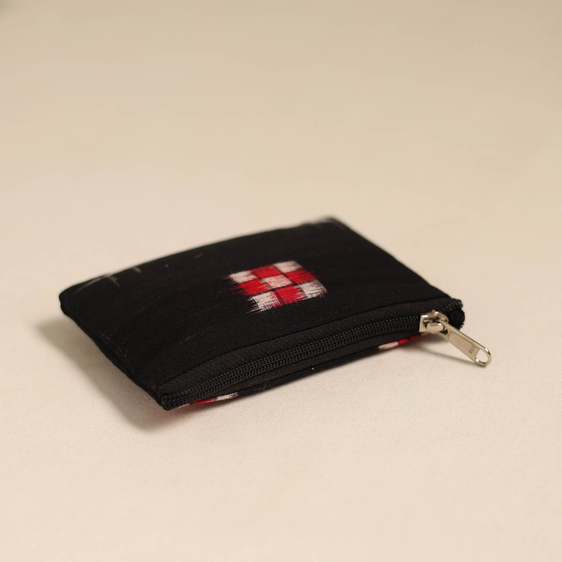 Black - Handmade Quilted Cotton Coin Pouch 24