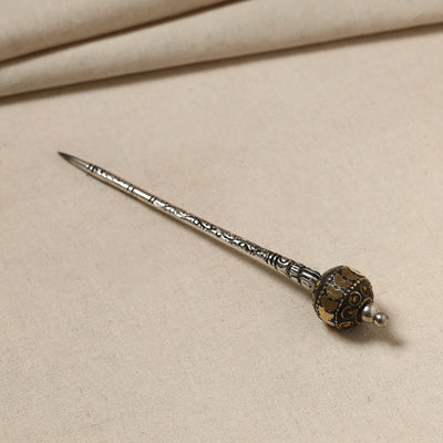 Antique Finish Oxidised German Silver Juda Stick