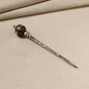 Antique Finish Oxidised German Silver Juda Stick