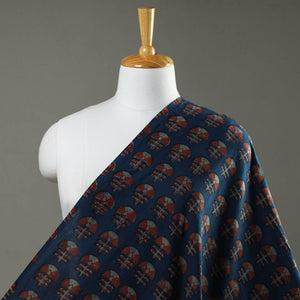 Blue - Akola Hand Block Printed Cotton Fabric