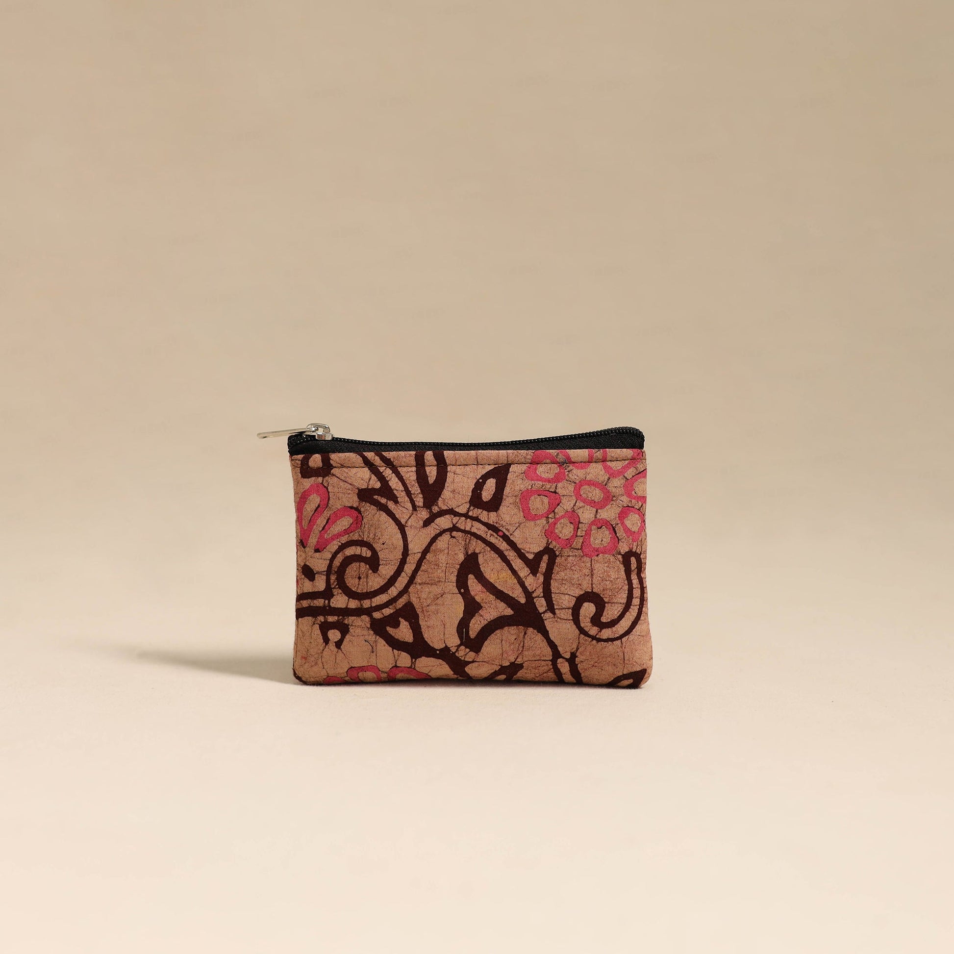 Brown - Handmade Quilted Cotton Coin Pouch 28