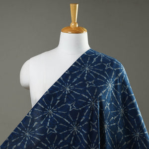 Blue - Hand Block Printed Cotton Akola Fabric