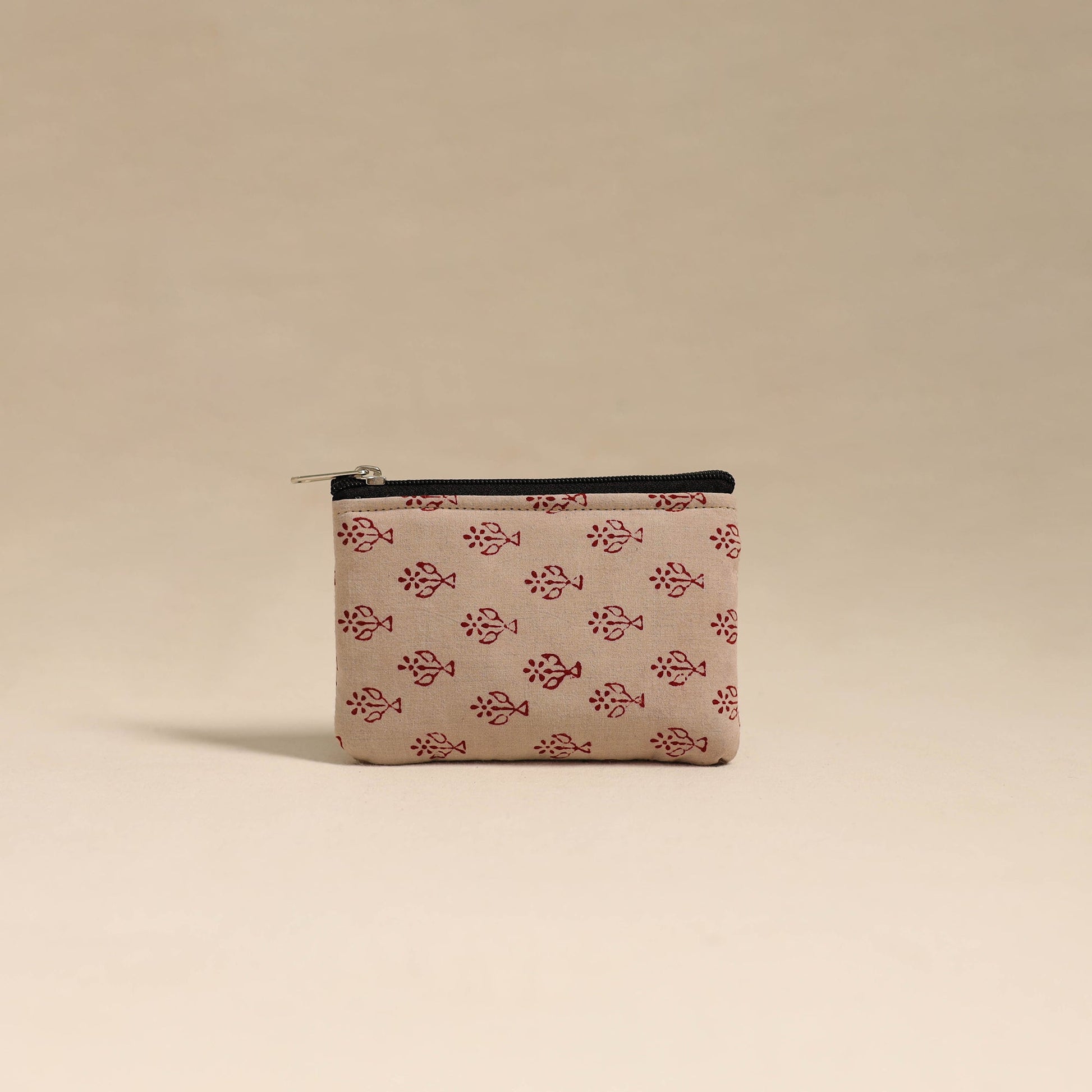 Beige - Handmade Quilted Cotton Coin Pouch 29