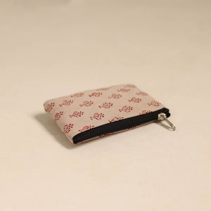 Beige - Handmade Quilted Cotton Coin Pouch 29