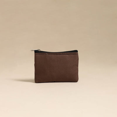 Brown - Handmade Quilted Cotton Coin Pouch 33