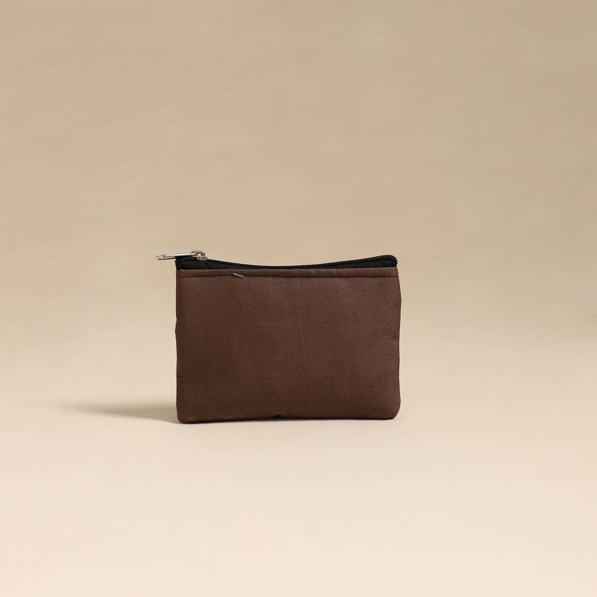 Brown - Handmade Quilted Cotton Coin Pouch 33