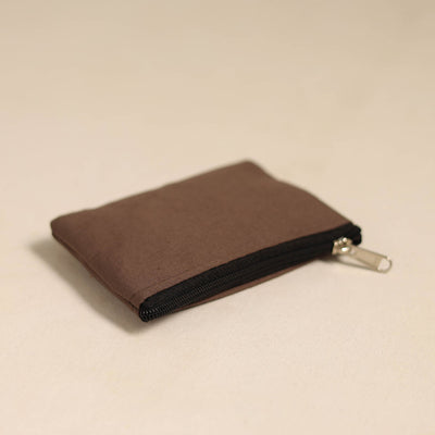 Brown - Handmade Quilted Cotton Coin Pouch 33
