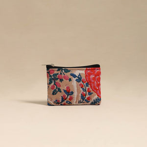 Beige - Handmade Quilted Cotton Coin Pouch 35
