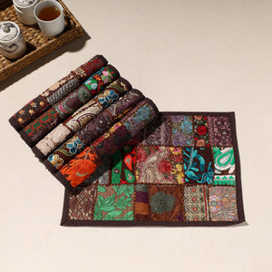 Brown - Khambadiya Patchwork Cotton Table Mats (SO6) 06