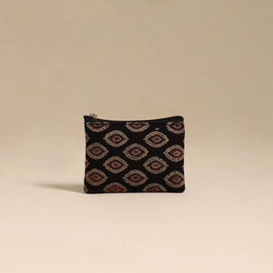 Black - Handmade Quilted Cotton Coin Pouch 41