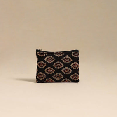 Black - Handmade Quilted Cotton Coin Pouch 41