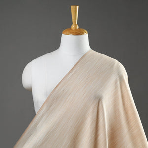 Beige - Mangalagiri Plain Handloom Cotton Fabric