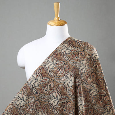 Brown - Kalamkari Block Printed Cotton Fabric