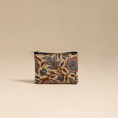 Beige - Handmade Quilted Cotton Coin Pouch 48