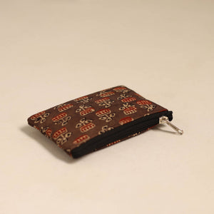 Brown - Handmade Quilted Cotton Coin Pouch 50