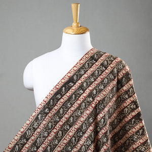 Brown - Kalamkari Block Printed Cotton Fabric