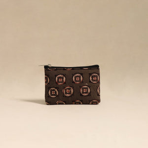 Brown - Handmade Quilted Cotton Coin Pouch 54