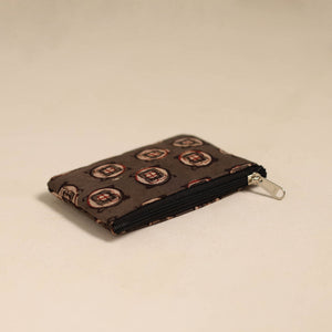 Brown - Handmade Quilted Cotton Coin Pouch 54