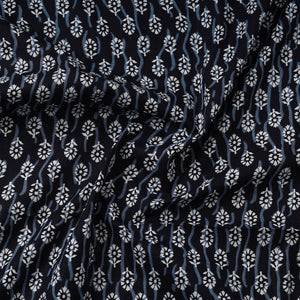 Black - Tiny Bootis Jaipur Print Cotton Fabric