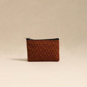 Brown - Handmade Quilted Cotton Coin Pouch 63