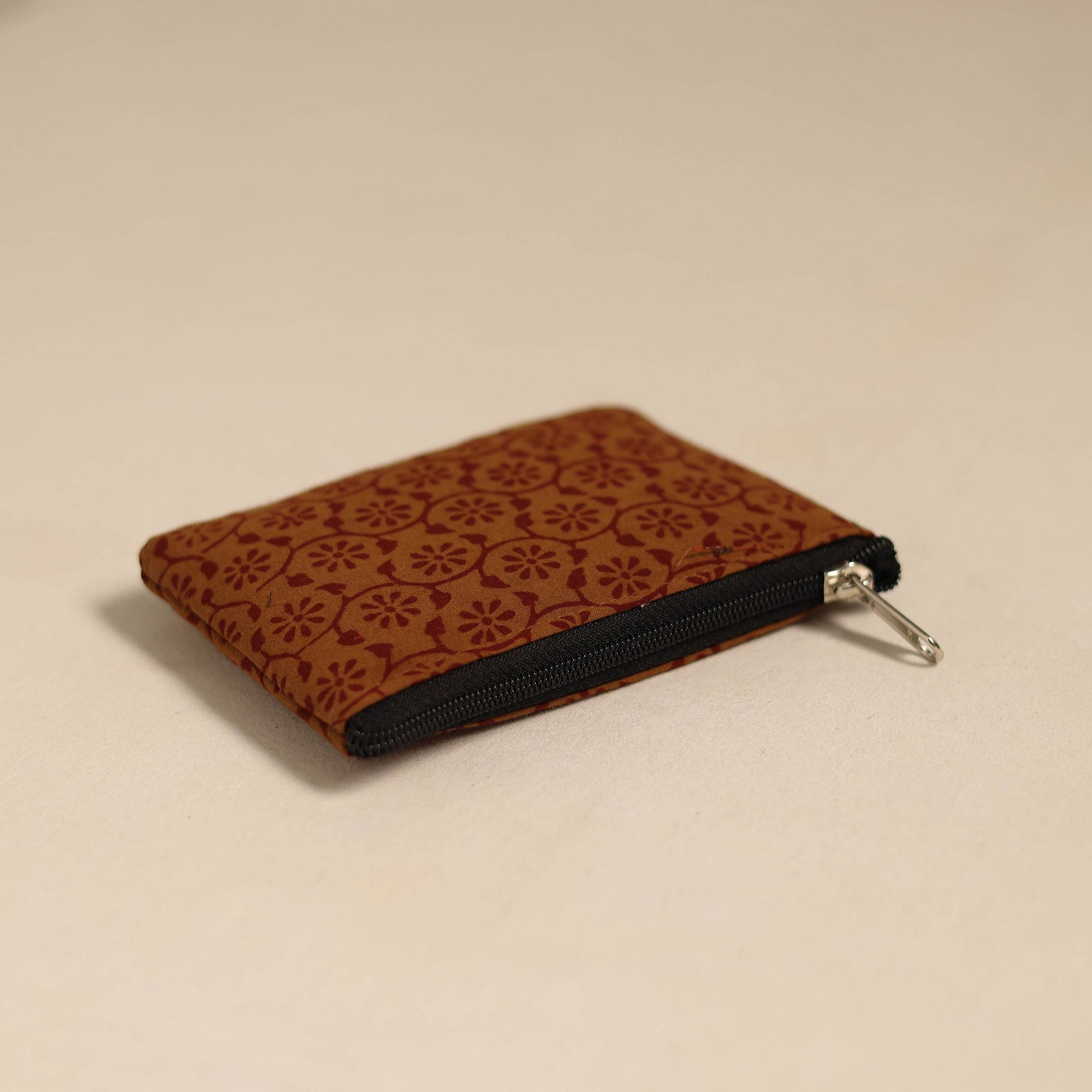 Brown - Handmade Quilted Cotton Coin Pouch 63