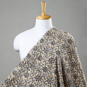 Beige - Pedana Kalamkari Block Printed Cotton Fabric