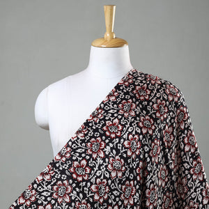 Black - Bagh Block Printed Modal Silk Fabric