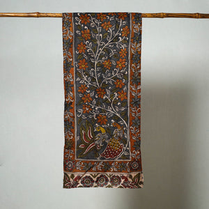 Black - Handpainted Kalamkari Cotton Stole