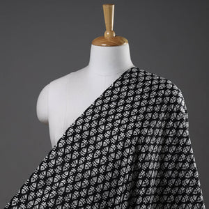 Black Pan Shaped Pattern Jaipur Print Cotton Fabric