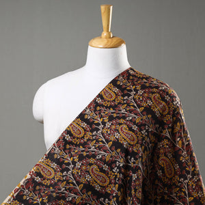 Black - Kalamkari Printed Cotton Fabric