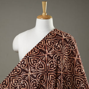 Brown - Hand Printed Cotton Batik Fabric