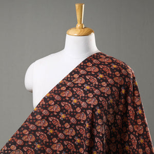 Black - Kalamkari Printed Cotton Fabric