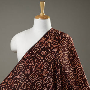 Brown - Hand Printed Cotton Batik Fabric